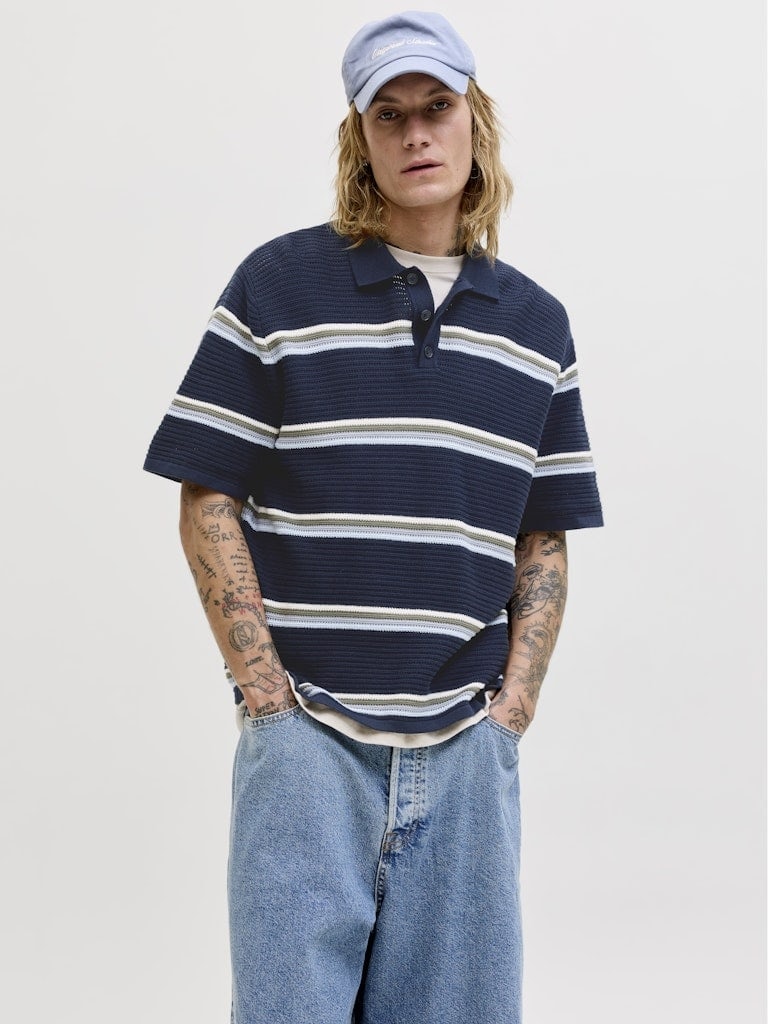 JORMAINE KNIT STRIPE POLO SN