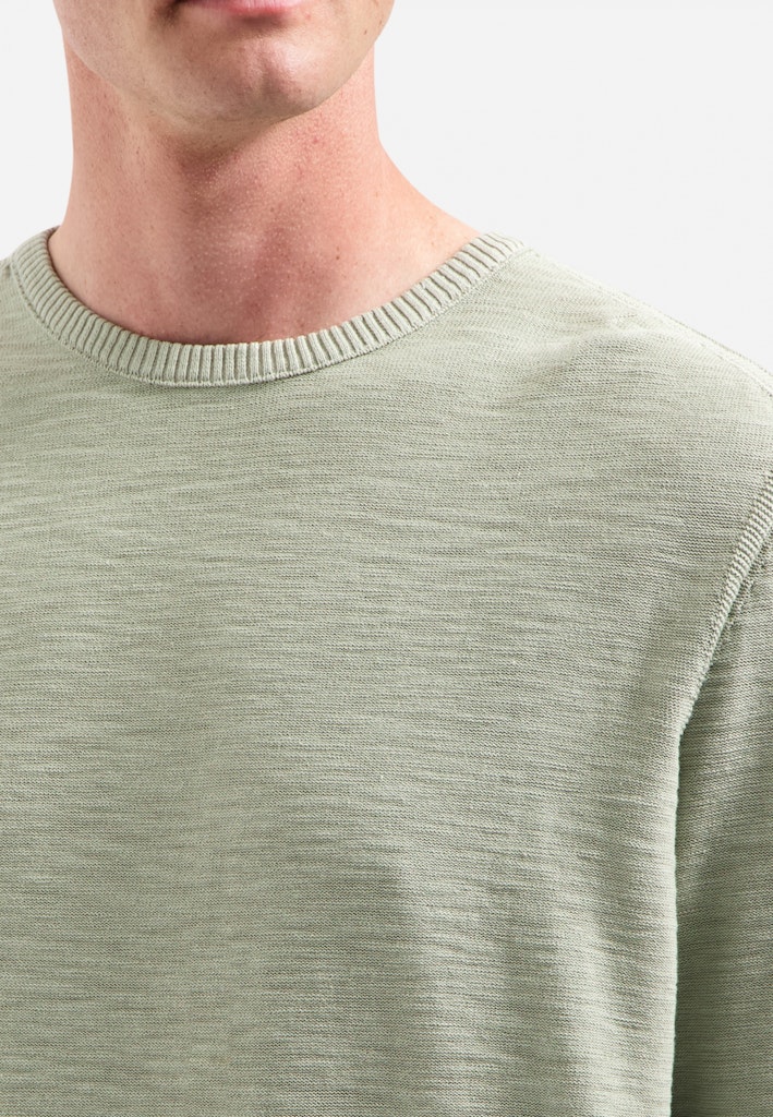 Pullover Crewneck Garment Dyed + Stone Washed