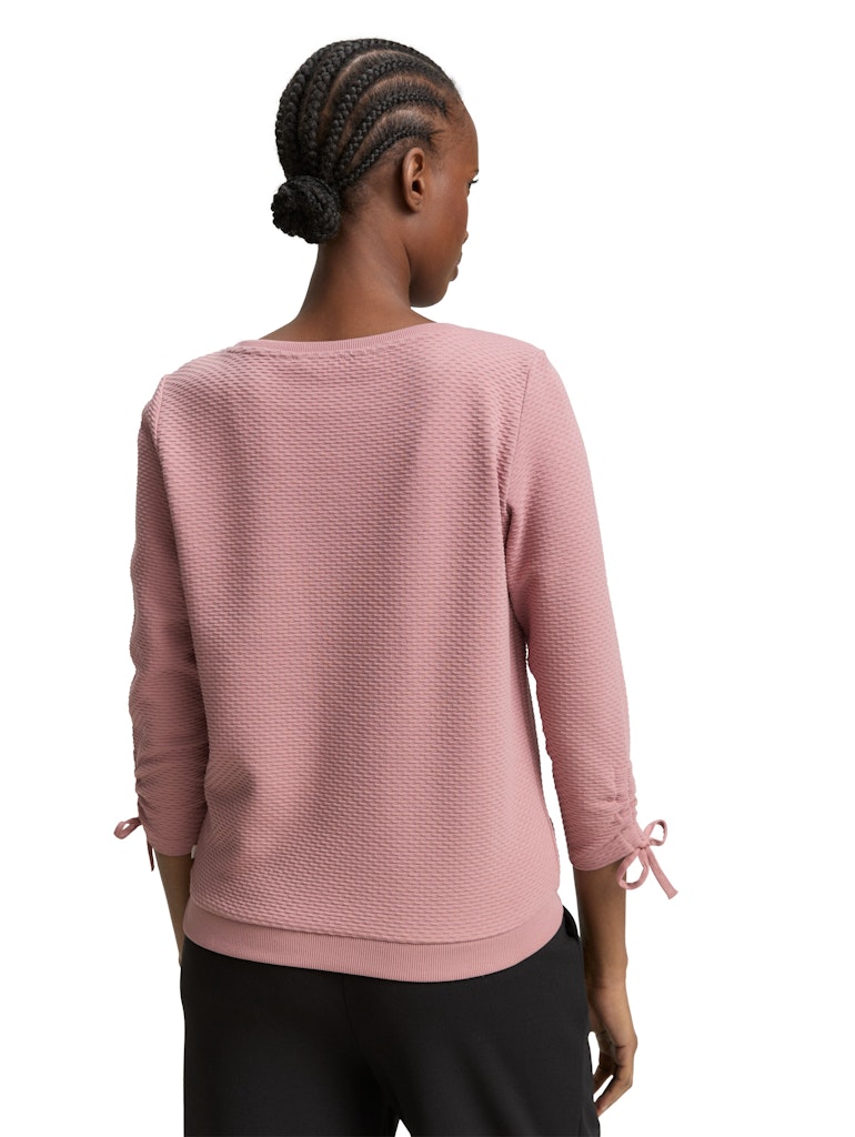 Slim Fit Sweatshirt mit Raffärmeln