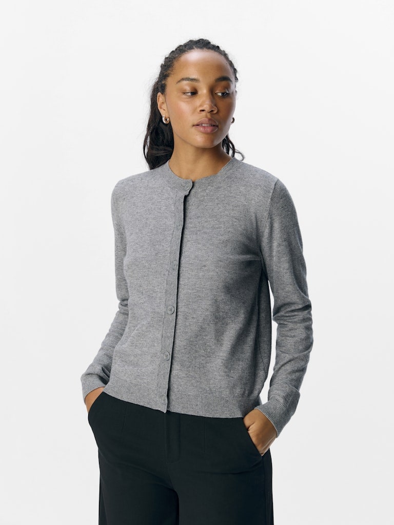 OBJTHESS L/S SHORT CARDIGAN NOOS