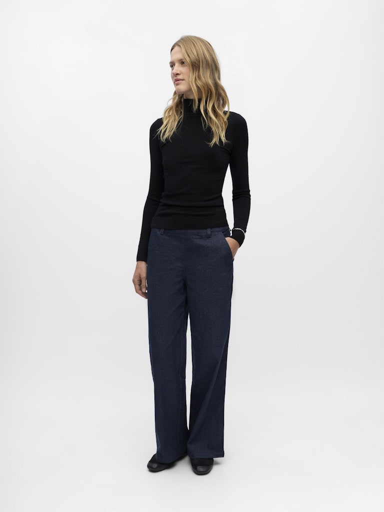 OBJTHESS L/S ROLLNECK KNIT PULLOVER NOOS