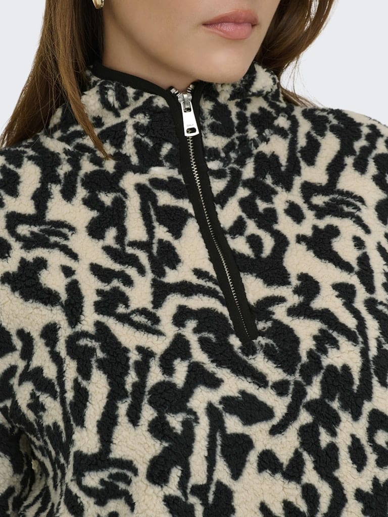ONLNEW DALLAS L/S HIGHNECK ZIP SWT NOOS