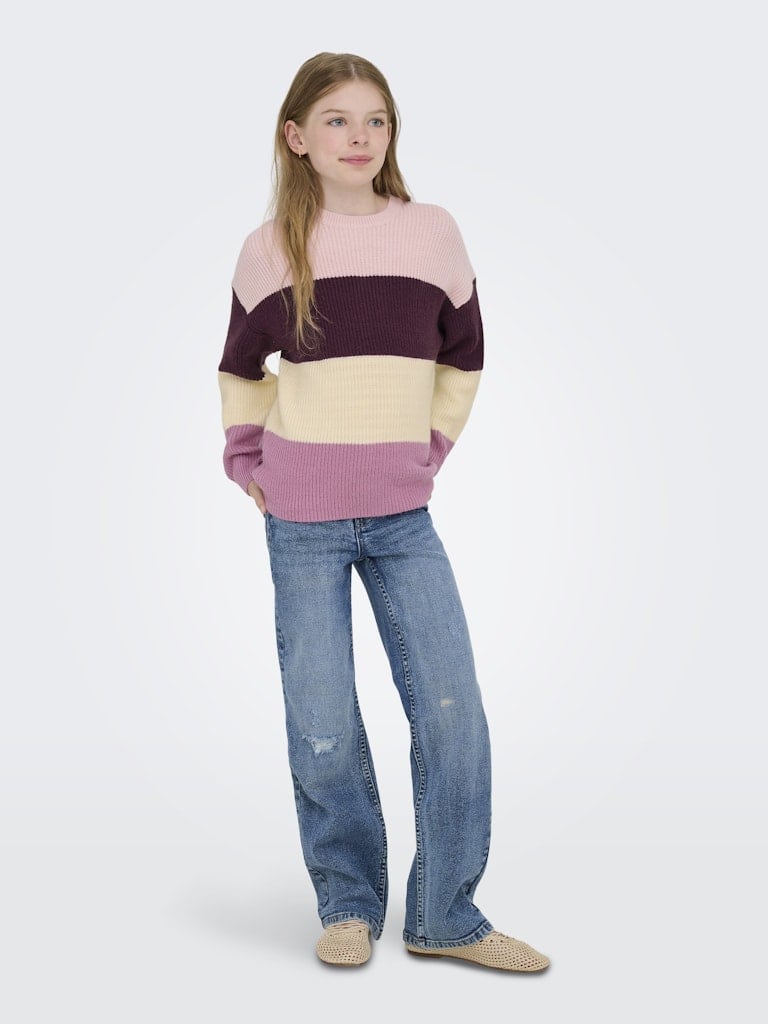 KOGSANDY L/S STRIPE PULLOVER KNT NOOS