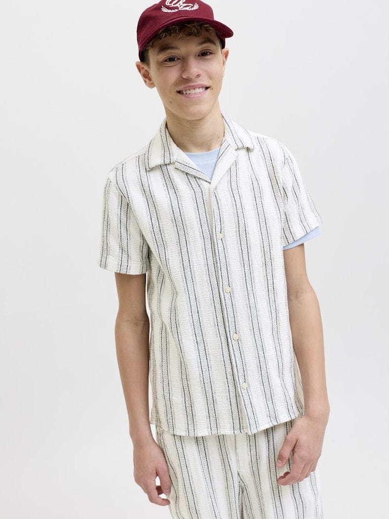 JJECOBA STRIPE RESORT SHIRT SS SN JNR