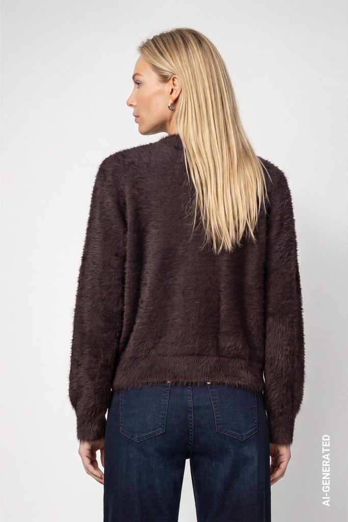 Strickjacke mit flauschiger Haptik