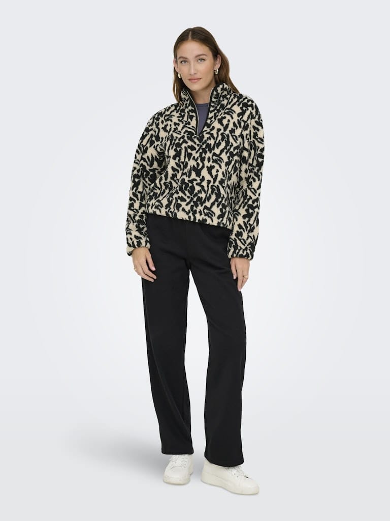 ONLNEW DALLAS L/S HIGHNECK ZIP SWT NOOS