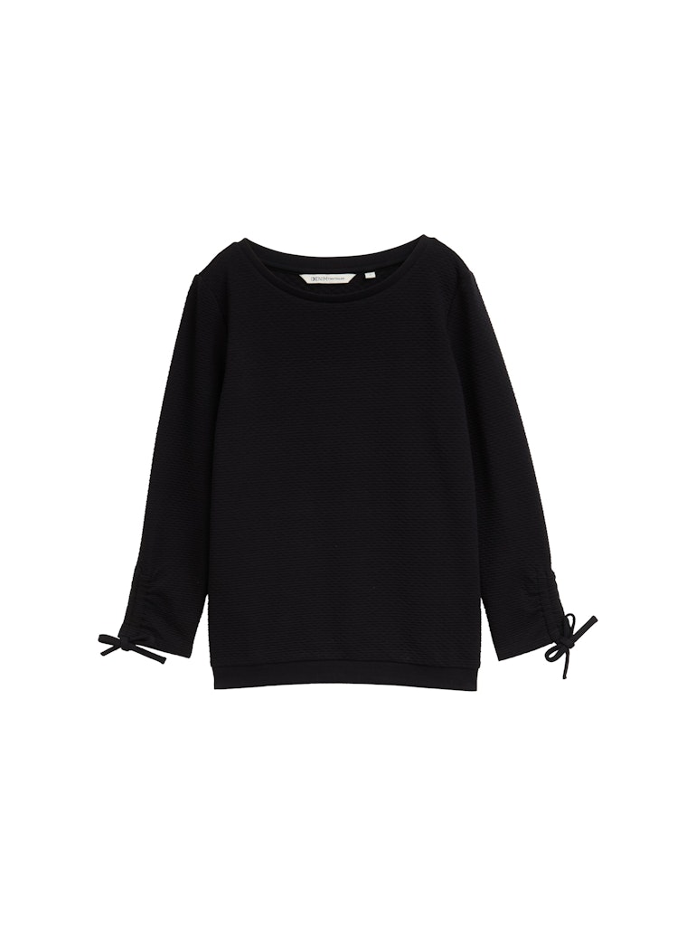 Slim Fit Sweatshirt mit Raffärmeln