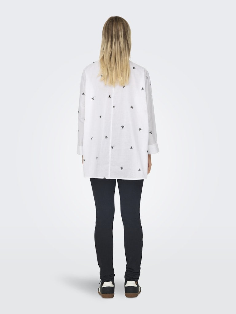 ONLNEW LINA GRACE LS EMB SHIRT NOOS WVN