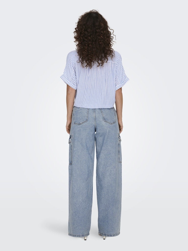 ONLPAULA LIFE S/S TIE SHIRT WVN NOOS