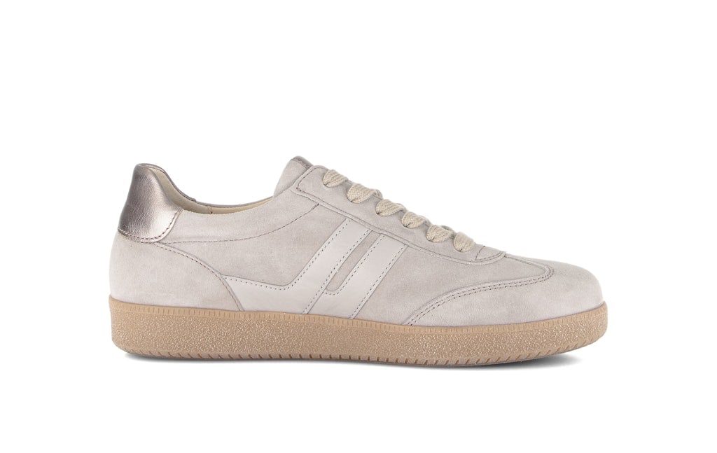 Sneaker low Materialmix Leder beige