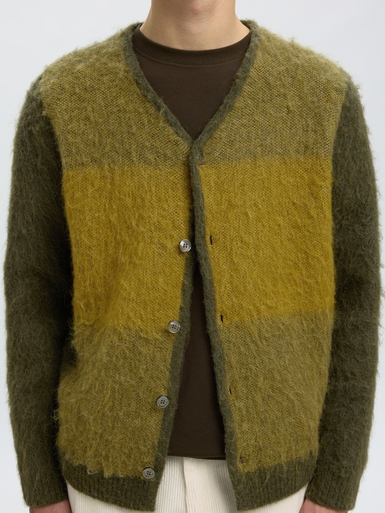 SLMRAI LS KNIT BLOCK CARDIGAN