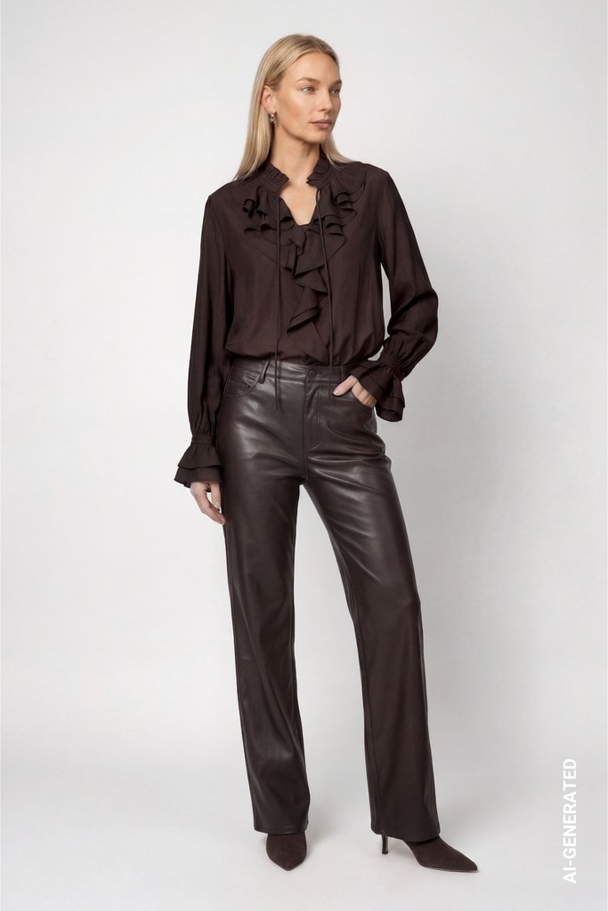 Bluse mit Volants