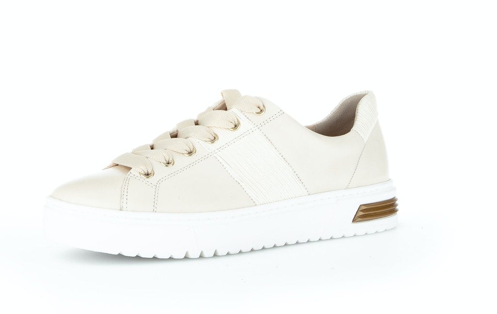 Sneaker low Materialmix Leder weiß