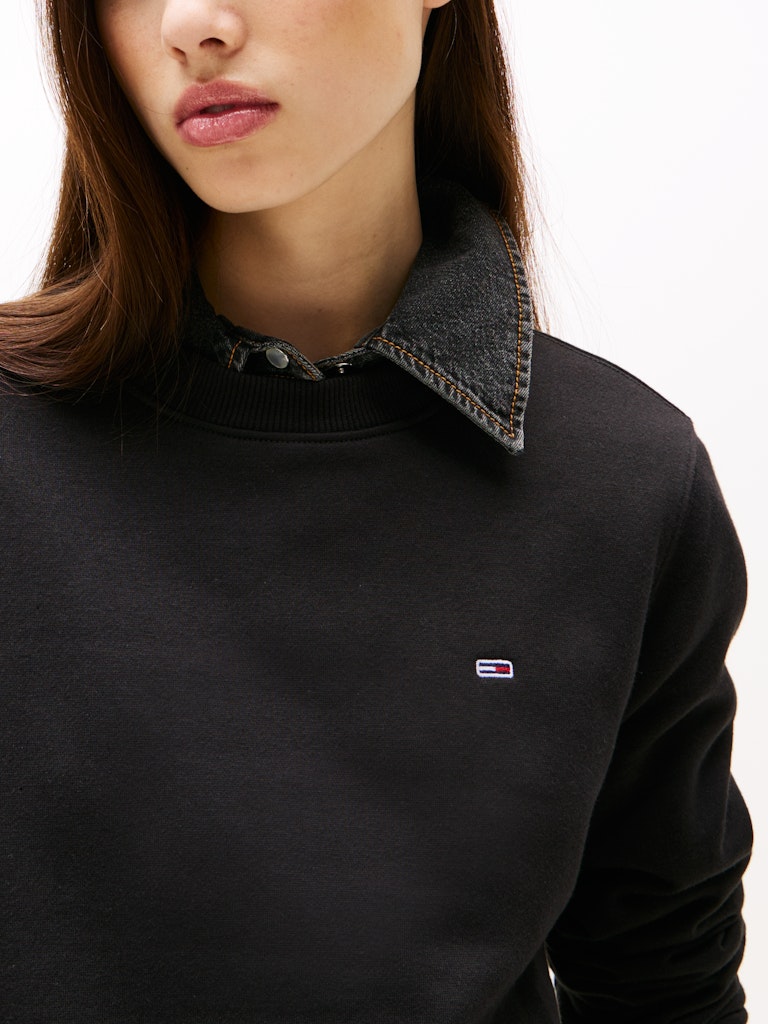 Flag Embroidery Brushed Fleece Sweatshirt