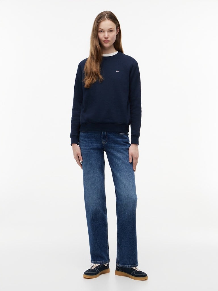 Flag Embroidery Brushed Fleece Sweatshirt