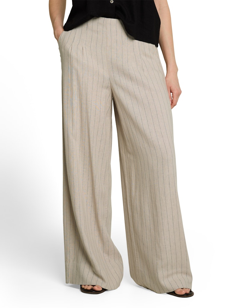 Wide Leg Hose mit Leinenanteil