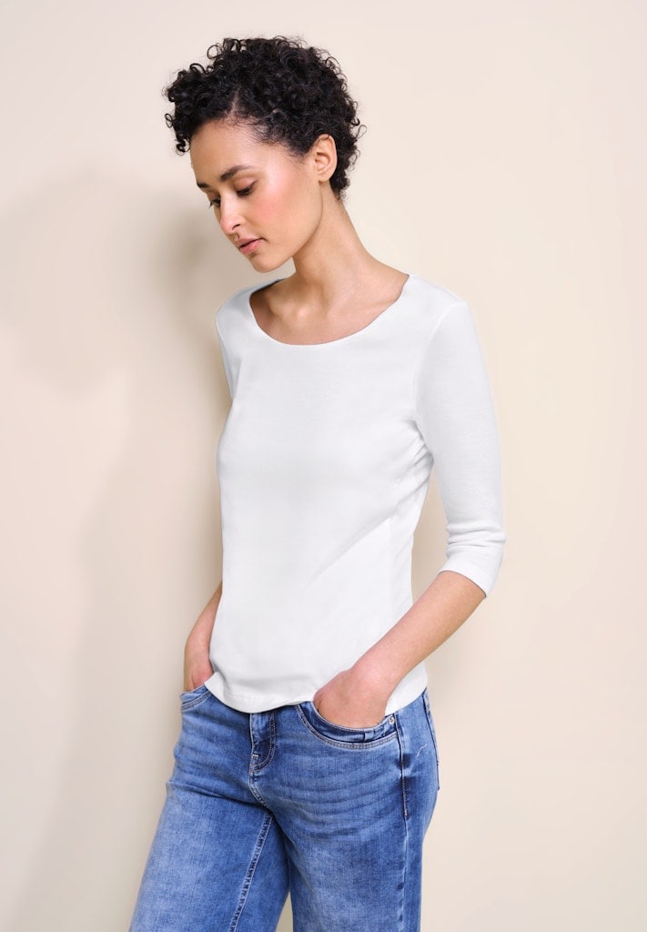 Basic T-Shirt mit 3/4 Arm