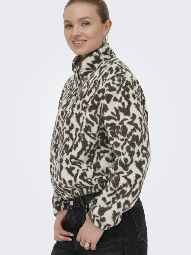 ONLNEW DALLAS L/S HIGHNECK ZIP SWT NOOS