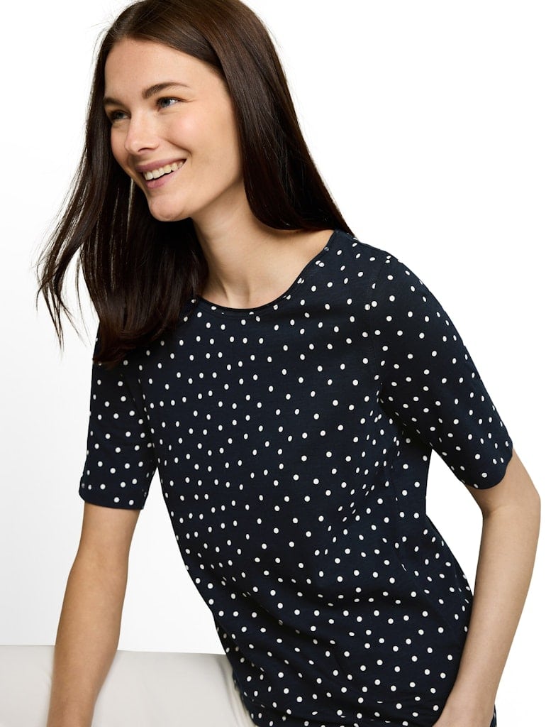 T-Shirt mit Punktemuster