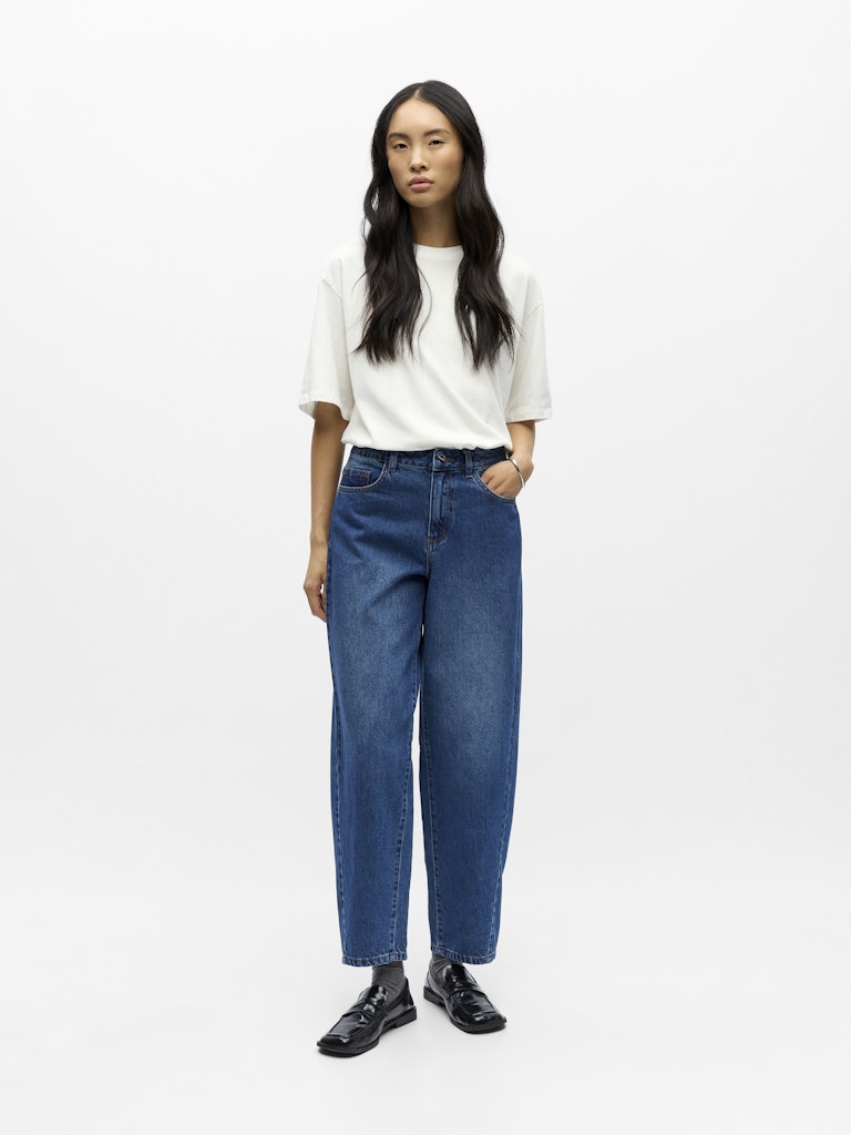 OBJMIU ZOE MW BARREL ANKLE JEANS NOOS