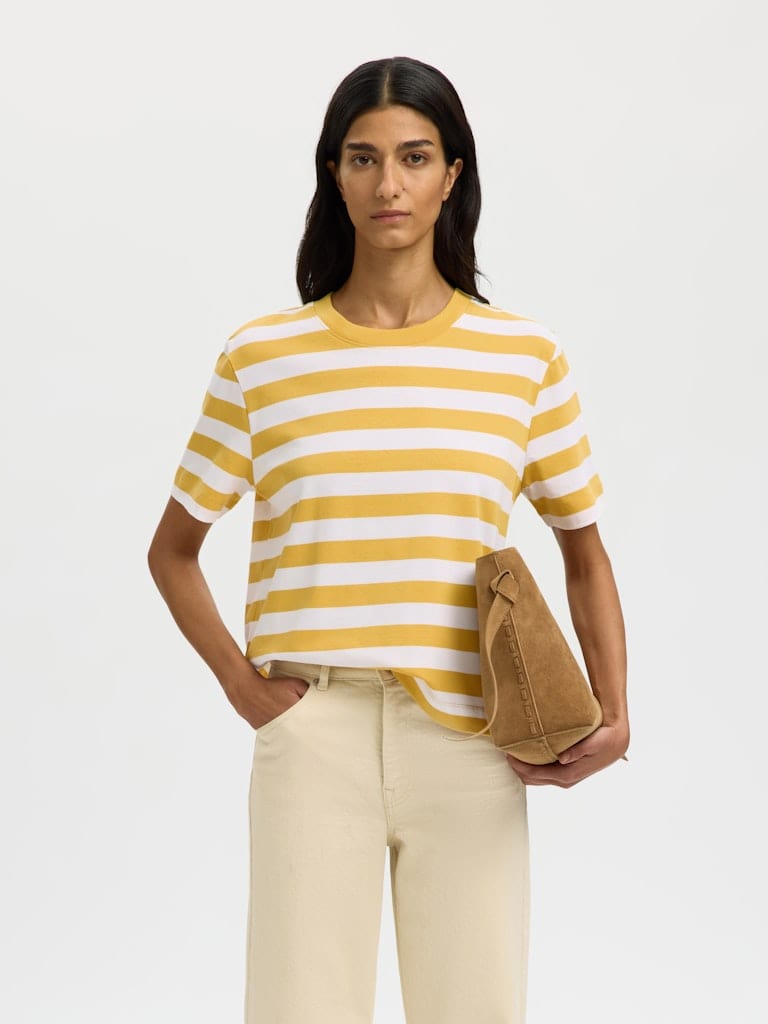 SLWESSENTIAL SS STRIPED BOXY TEE NOOS
