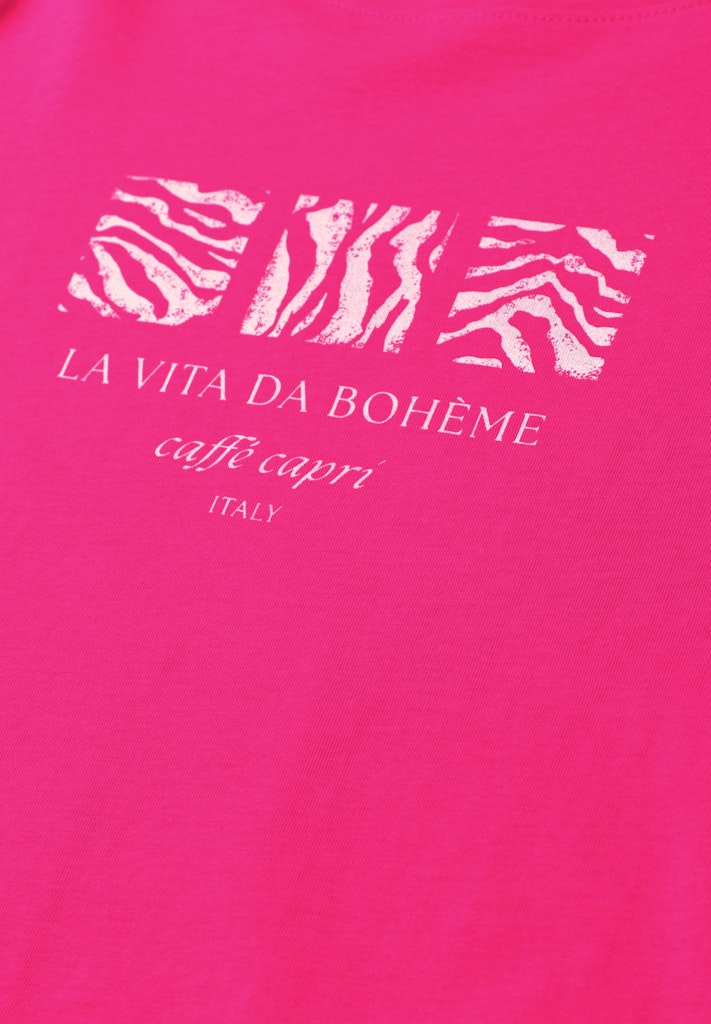 Basic T-Shirt mit Rundhals und Print