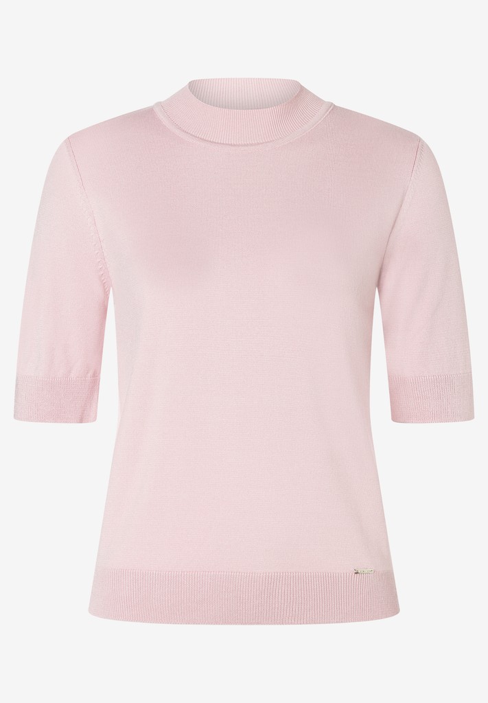 Turtleneck-Pullover mit kurzen Ärmeln