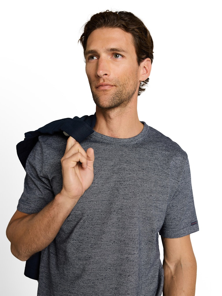 T-Shirt in Melange-Optik
