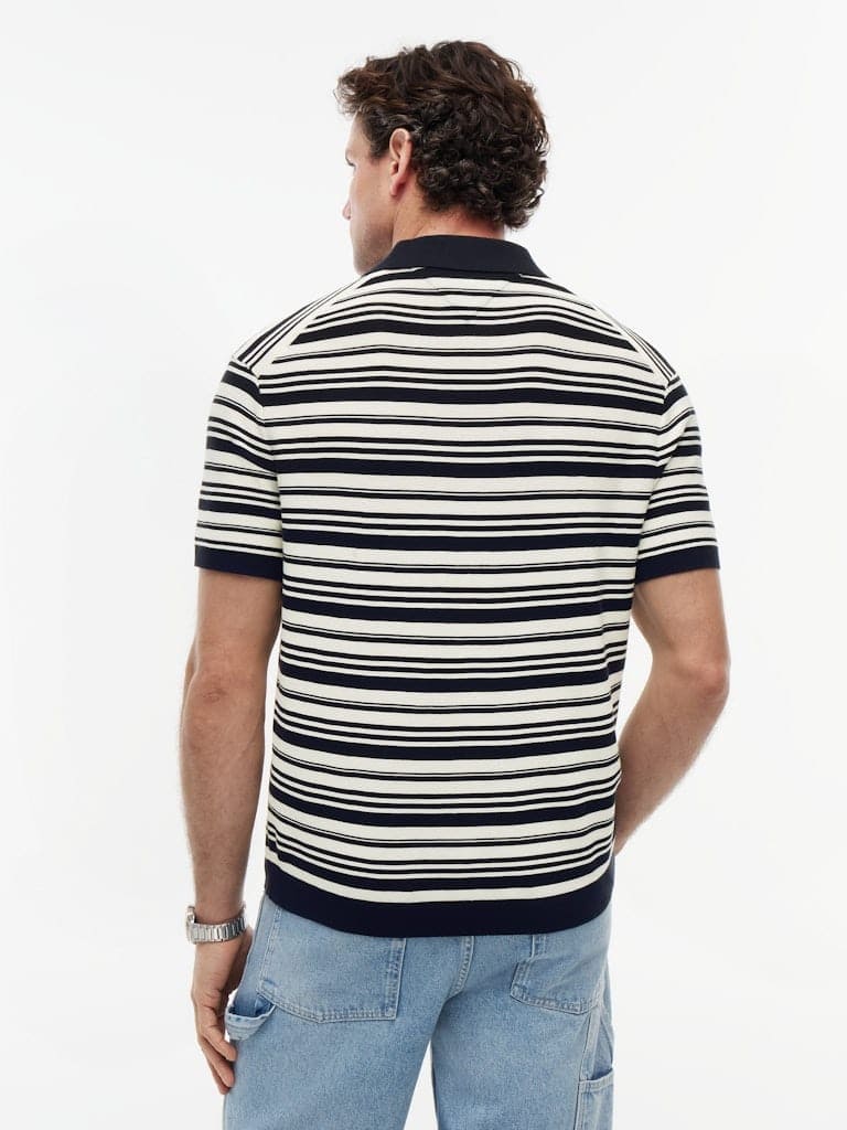 Relaxed Fit Knit Polo Shirt