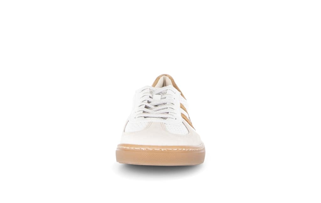 Sneaker low Materialmix Leder weiß