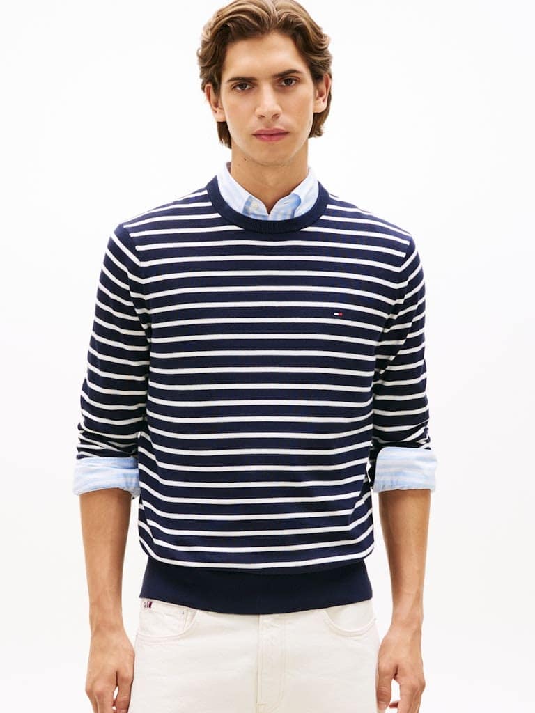 Flag Embroidery Crew Neck Jumper