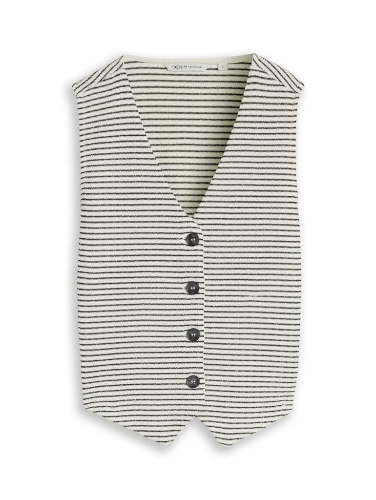 Fitted Jacquard Blazer-Weste