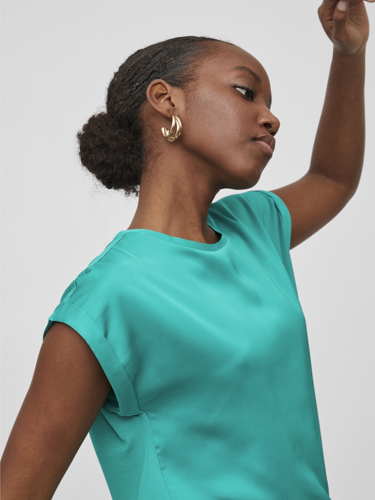 VIELLETTE S/S SATIN TOP - NOOS
