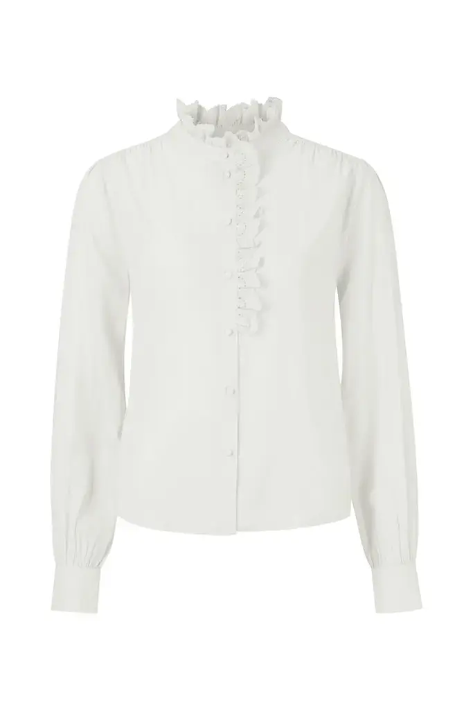 blouse with embroidery collar detail FSC