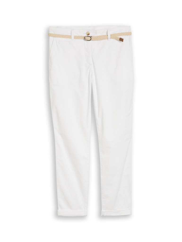Slim Chino Hose mit Gürtel