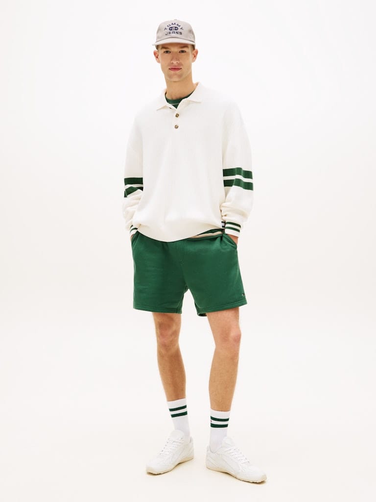 Tommy Flag Embroidery Sweat Shorts