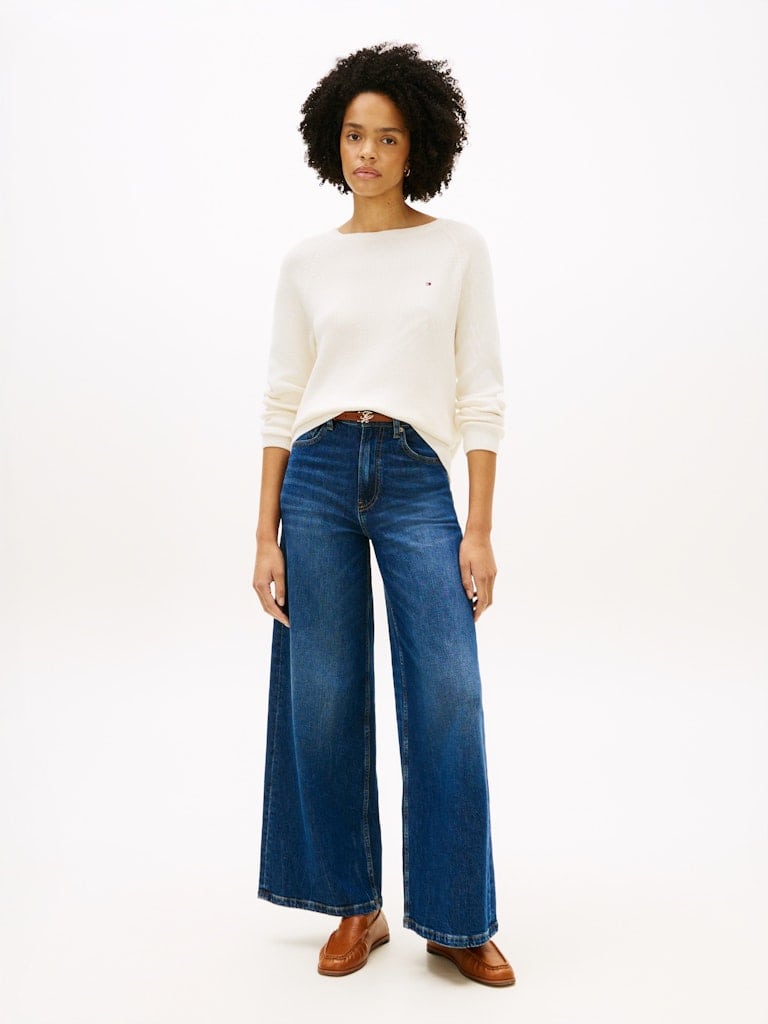 Fine Knit Boat Neck Jumper