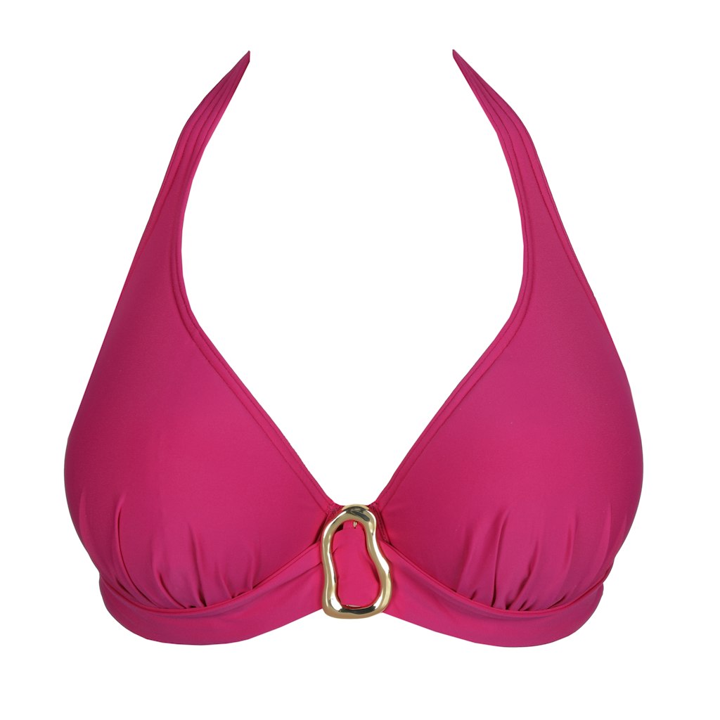 UVITA Deep Magenta Unterlegtes Bikini-Top tief.
