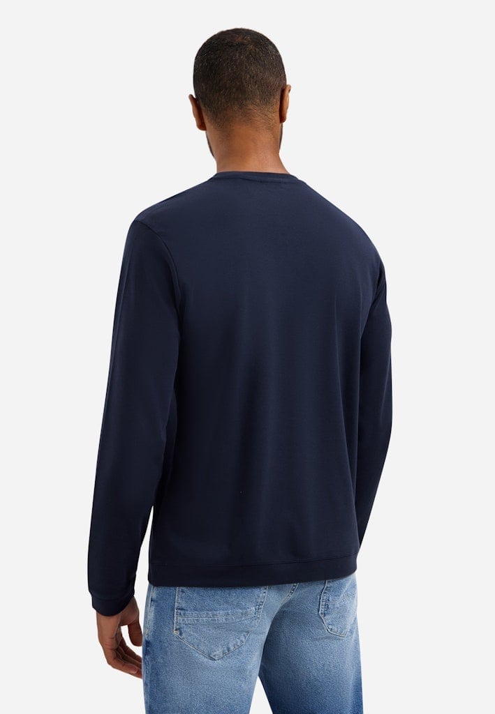 T-Shirt Long Sleeve Crewneck Solid Heavy Interlock