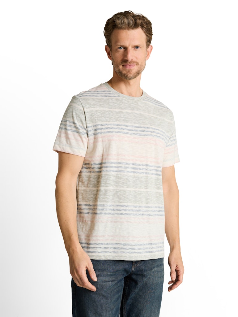 T-Shirt mit Inside-Out Streifenmuster