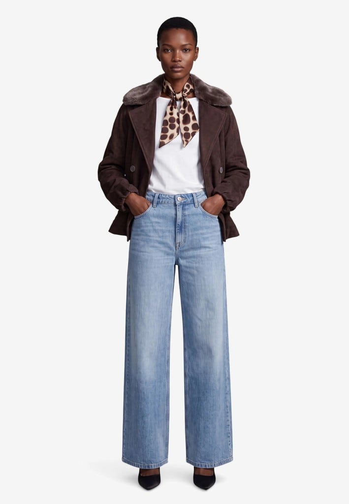 Jacke in Velourslederoptik