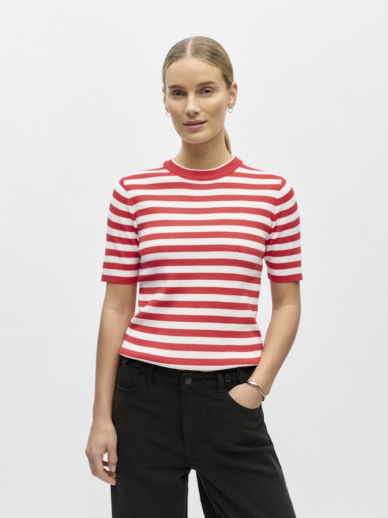 OBJESTER S/S NEW KNIT PULLOVER NOOS