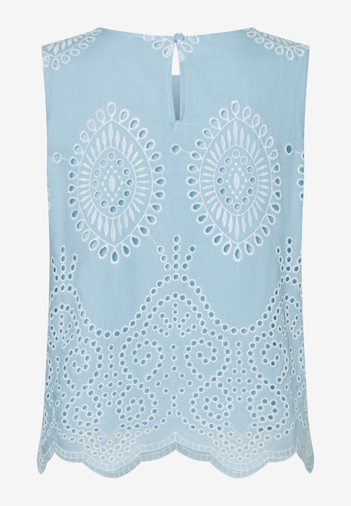 Blusentop mit Lockstickerei