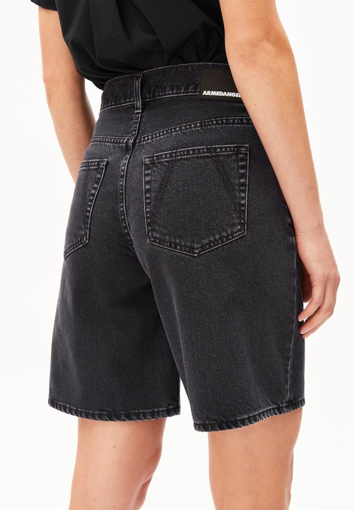 THAALINA MID WAIST DENIM SHORT