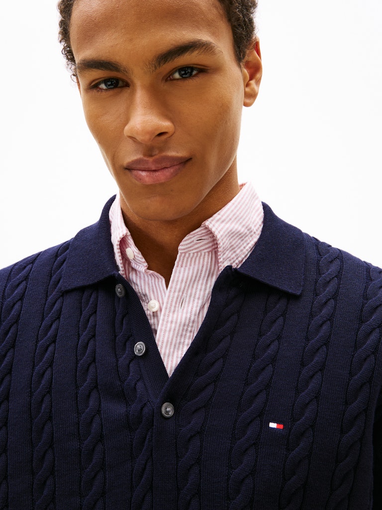 CLASSIC COTTON CABLE LS POLO