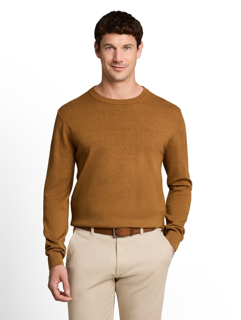 Basic Strickpullover aus Baumwolle