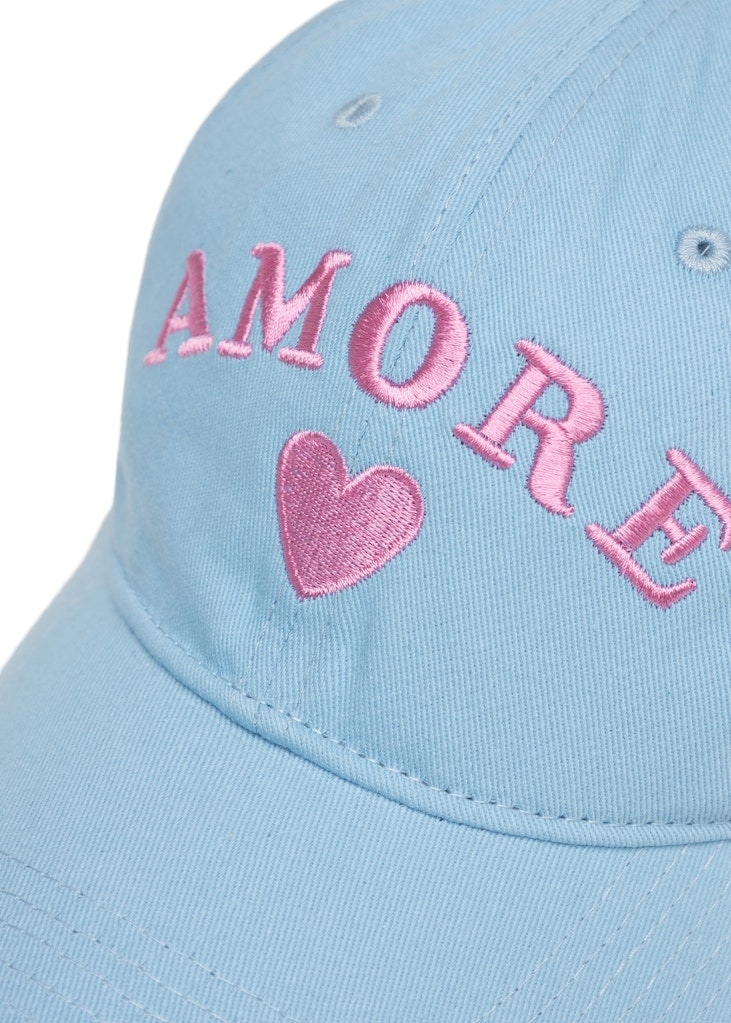 Baumwoll-Cap mit AMORE-Stickerei