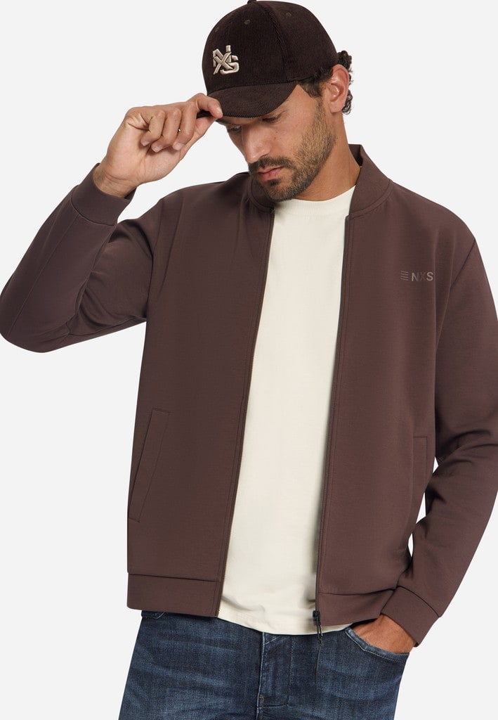 Sweater Full Zip Bomber Collar