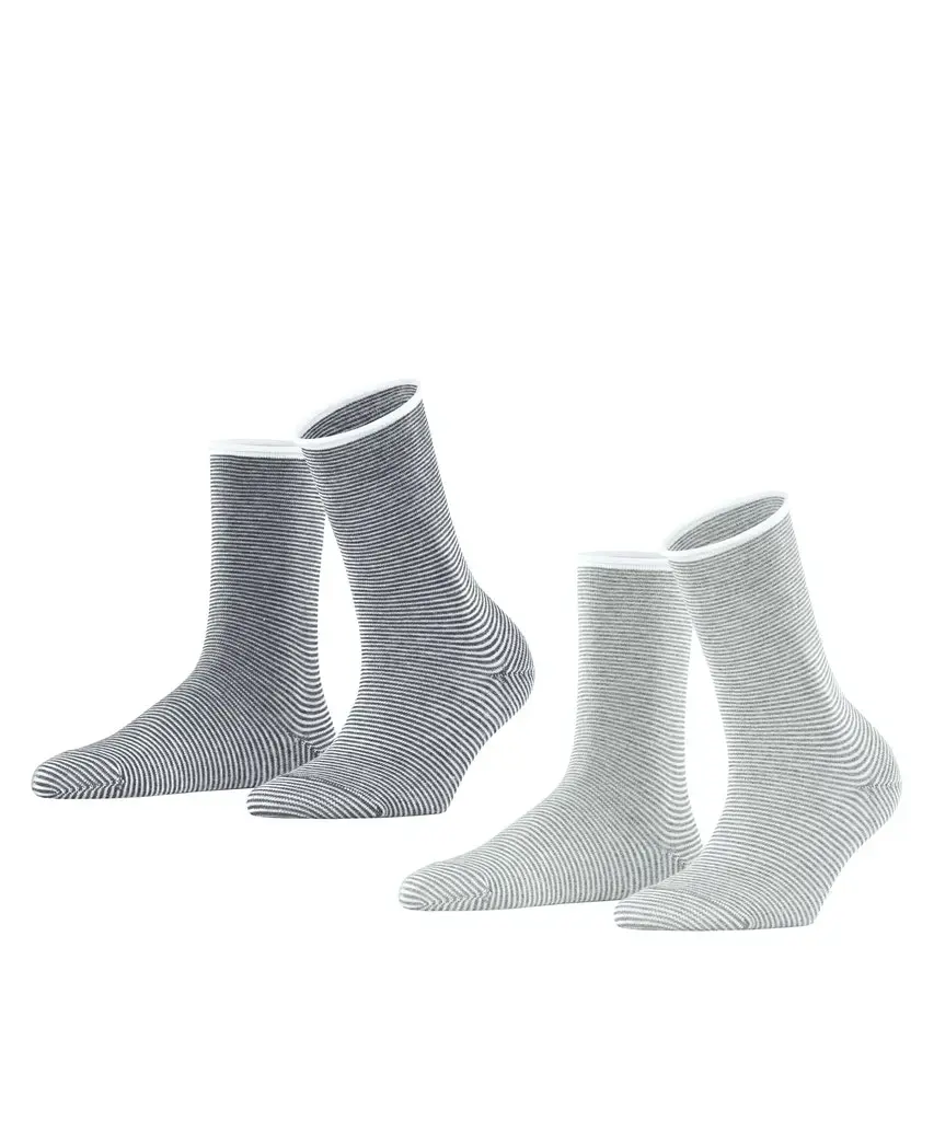 Esprit Allover Stripe 2-Pack Damen Socken