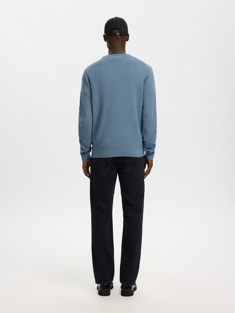 SLMROSS LS KNIT STRUCTURE CREW NECK NOOS